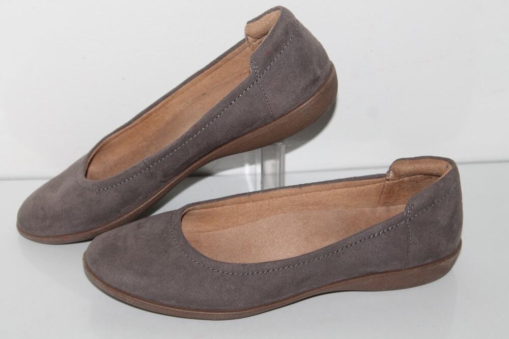 Naturalizer Sky Casual Flats Womens 7, Gray Fabric, Balletcore, Minimalist